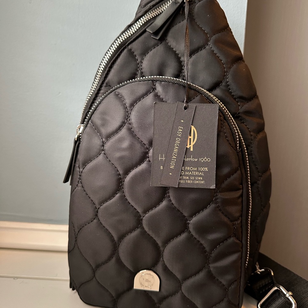 Harlow 1960 Quilted Black Backpack